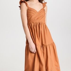 Moon River embroidered poplin dress new without tags